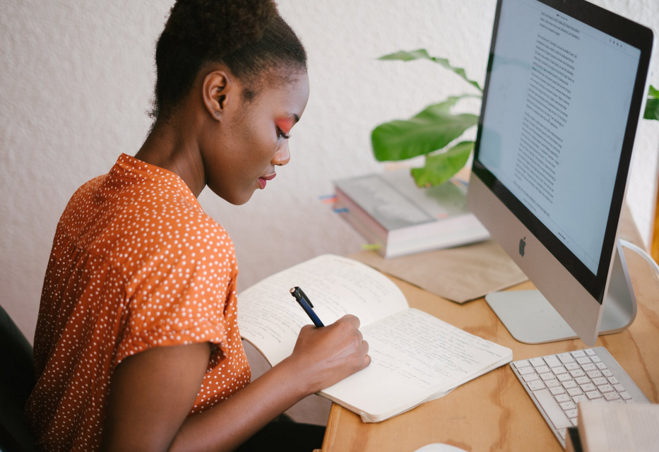woman writing